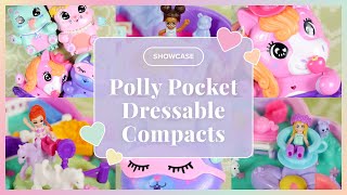 ✨SHOWCASE✨ Polly Pocket Dressable Compacts Puppy Kitty Pony Bunny [upl. by Mariano]