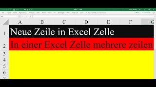 Neue Zeile in Excel Zelle Windows mit ALT  Eingabetaste ALT  Enter [upl. by Aysa]