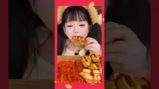 Chinese Girl eating delicious food mukbang 🤤🤤 shorts [upl. by Ynavoeg]