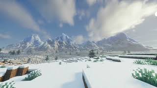 Huge Snowy Mountains  Minecraft Ambience with Music [upl. by Pucida780]