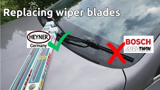 Replacing wiper blades on our Hyundai Ioniq Electric throwing away new Bosch Aerotwin [upl. by Yila75]