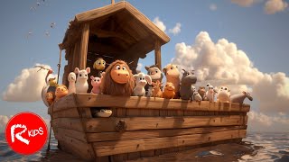 🎶 Noah’s Ark  Animated Bible Songs for Kids [upl. by Euqnom]