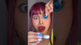 Trying sclera lenses 👀 credit  NadinaIoanaASMR nouhailaait [upl. by Ferro]