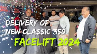 Taking Delivery of New Royal Enfield Classic 350 2024 Facelift 🥳🎉 Vlog 50 [upl. by Hgeilyak]