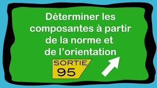 Déterminer les composantes dun vecteur à partir de la norme et de lorientation [upl. by Gilroy262]