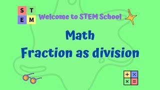 Math  Fraction as division [upl. by Ehrman]