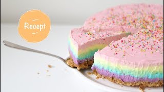 Recept regenboog cheesecake zonder oven [upl. by Raphaela]