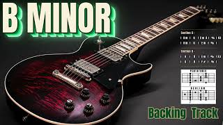 Sexy Rock Guitar Backing Track Jam to Study in B Minor [upl. by Rocca]