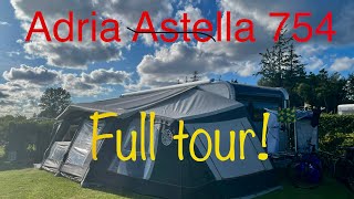 Adria Astella 754 2023model Full tour Hals Strand Camping Denmark [upl. by Nida]