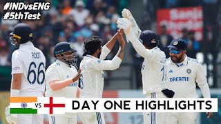 India vs England 5th Test DAY 1 Match Highlights  IND vs ENG 5th Test DAY 1 Highlights [upl. by Adnana]