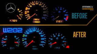 How I change Mercedes W202  LED Interior Backlights [upl. by Ike]