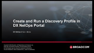 Create and Run a Discovery Profile in DX NetOps Portal [upl. by Liamaj]