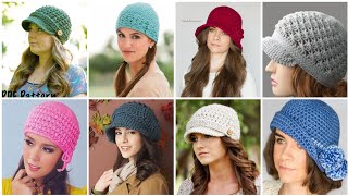 hermosas gorras tejidas a crochet para mujer [upl. by Hesky433]