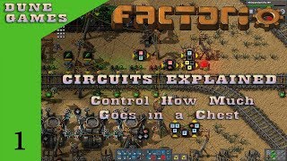 Factorio  Circuits Explained  Control how much goes in a chest [upl. by Kaleb]