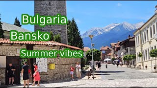 Bulgaria Bansko 2024  city center streets buildings  Walking tour [upl. by Samoht907]