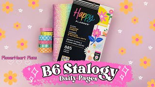 B6 Stalogy  Decorating Weekly amp Daily Pages with Happy Planner Stickers  Daily Plan with Me [upl. by Ennaj268]