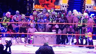 Emotivo MOMENTO Talento del CMLL se vuelve a despojar de sus CAPUCHAS en el Tzompantli de MÁSCARAS [upl. by Lipski]