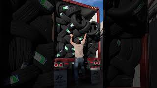 Unloading Container Tires [upl. by Savina]