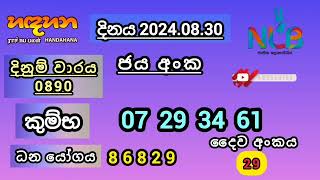 2024830 හඳහන 0890  hadahana hadahana 890 nlb [upl. by Idur]