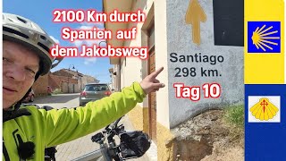 Radreise Doku Urlaub allein auf dem Jakobsweg 2022 Pilgern mit dem EBike Riese und Müller Tag 10 [upl. by Ricard]