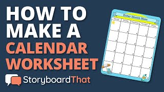 How to make a Calendar Worksheet in the Storyboard Creator [upl. by Llerroj]