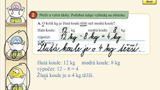 Jednotky hmotnosti MATÝSKOVA MATEMATIKA 4 DÍL  POČÍTÁME DO DVACETI str 33 cv2 [upl. by Vescuso]