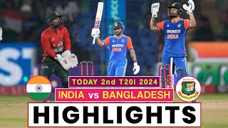 IND vs BAN 2nd T20 Highlights 2024  India vs Bangladesh Highlights 2024  Nitish Reddy Batting [upl. by Jagir]