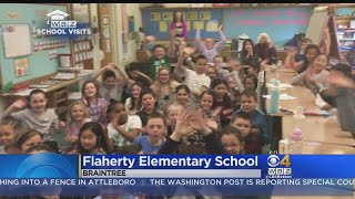 WBZ Weather Team School Visit Flaherty Elementary In Braintree [upl. by Alec453]