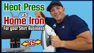 Can I start a TShirt business with a Home Iron  Home Iron vs Heat Press [upl. by Beck]