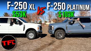 New Ford F250 Work Truck vs Premium Diesel F250 What Do You Get for an Extra 50K [upl. by Stubstad]