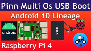 Pinn OS Gets Android 10 USB Multiboot Lineage OS Raspberry Pi 4 [upl. by Dinny]