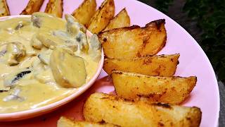 Delicious Cheesy Potatoes Recipe  Mushroom Sauce  No fry [upl. by Keviv25]