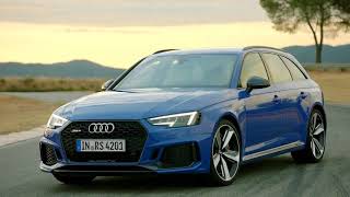 2018 NEW Audi RS 4 Avant in Nogaro Blue  Footage on Track and Road LOUD [upl. by Vladamar973]