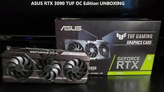 NVIDIA RTX 3090 ASUS TUF OC Edition 24GB Graphics Card Unboxing [upl. by Atenahs560]