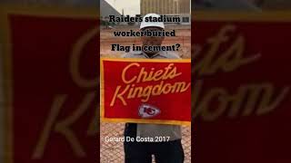 Las Vegas Raiders Stadium worker buried Flag [upl. by Nomyt43]