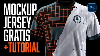 Mockup Jersey Gratis  Crea tu CAMISETA de manera GRATUITA en Photoshop Football Esports [upl. by Publias668]