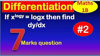 Inter 1st year maths 1B Differentiation 7 marks Question Explained [upl. by Johny]