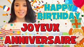 French pronunciation of “Joyeux anniversaire”  Happy Birthday  French Songs For Kids amp Babies [upl. by Frere]