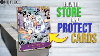 How to STORE and PROTECT your CARDS  SIMPLE GUIDE  One Piece Card Game [upl. by Htessil]