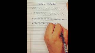 Basic Strokes in Cursive Writing Practice videos video viralvideo trendingvideos [upl. by Syck709]