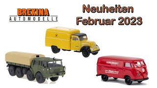 Brekina Spur H0 Modellauto Neuheiten  Februar 2023 [upl. by Kirsten]