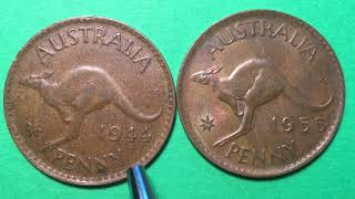 Australia 19441955 Kangaroo Large Penny [upl. by Yenar]