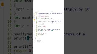 47 Learn C Programming  pass by address shorts cprogramming cppbuzzcom [upl. by Xavler]