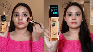 foundation for oily medium skin tone  maybelline foundation shades  fit me foundation shades 228 [upl. by Villada]