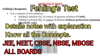 Fehlings Test  Fehlings Solution  JEE  NEET  CBSE [upl. by Clair]