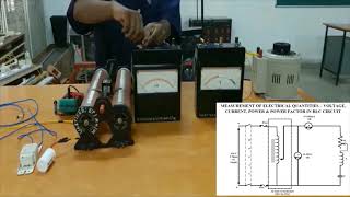 Measurement of electrical quantities – voltage current power amp power factor in RLC circuit [upl. by Anilrahc]