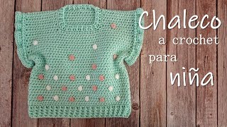 Chaleco FÁCIL a crochet para niña ¡Paso a paso [upl. by Carmelina620]