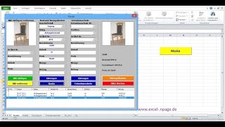 13Lager Programm mit Bildern in Excel selber erstellen CommandButton8 „Alles löschen“ erstellen [upl. by Maren]