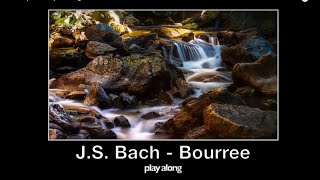 Bourree JS Bach Backing  music sheet [upl. by Myrna]