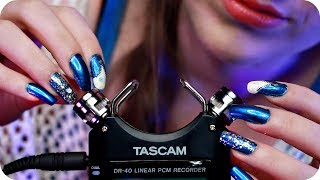 ASMR Tascam Mic Tapping W Scratching NO TALKING Gentle Close Up Ear to Ear Sounds 😴 White Noise [upl. by Netram]